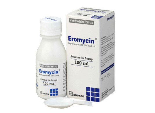 Trẻ em có thể sử dụng dạng siro Erythromycin và thìa định lượng theo đúng chỉ dẫn của bác sĩ.   Nguồn ảnh: wellonapharma.com