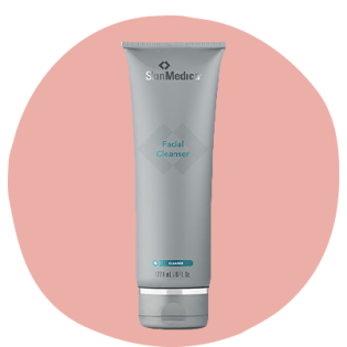 SkinMedica Facial Cleanser in a gray squeeze tube