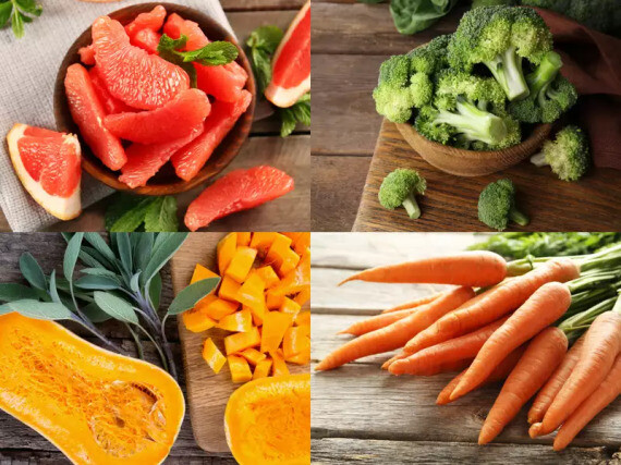 Cà rốt, bí đỏ, bông cải xanh là những thực phẩm giàu vitamin A. (nguồn: timesofindia.indiatimes.com)