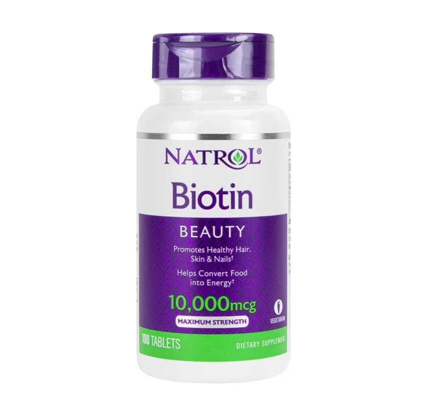 BIOTIN BEAUTY 10,000mcg (Maximum Strength) 100 Tablets by Natrol - BIOVEA  Qatar Nguồn: biovea.com