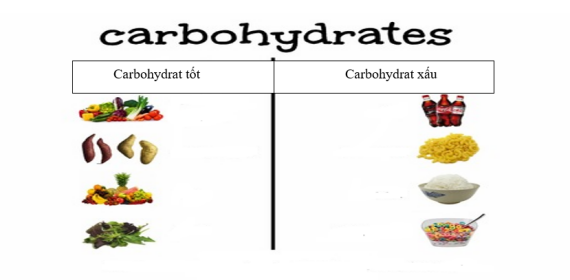 Các loại carbohydrat thô sơ và tinh chế. Nguồn ảnh: http://gettinginshapeafter40.com/