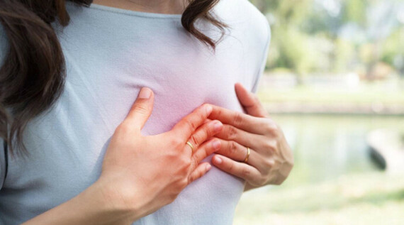 Tác dụng phụ thường gặp của Ventolin là tăng nhịp tim, hồi hộp đánh trống ngực. Nguồn ảnh: healthtian.com